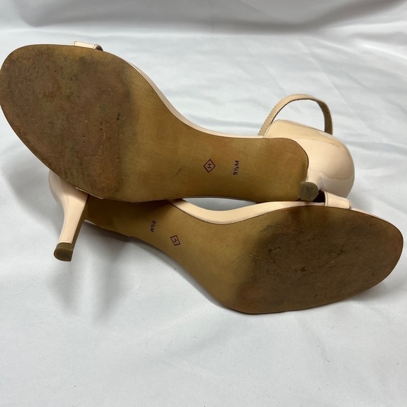 Halogen Shoes Heels Audrey Ankle Strap Nude Patent Leather Women’s Size 9.5 - Picture 7 of 9